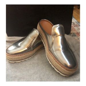 Italian Leather Espadrille Mules size 37